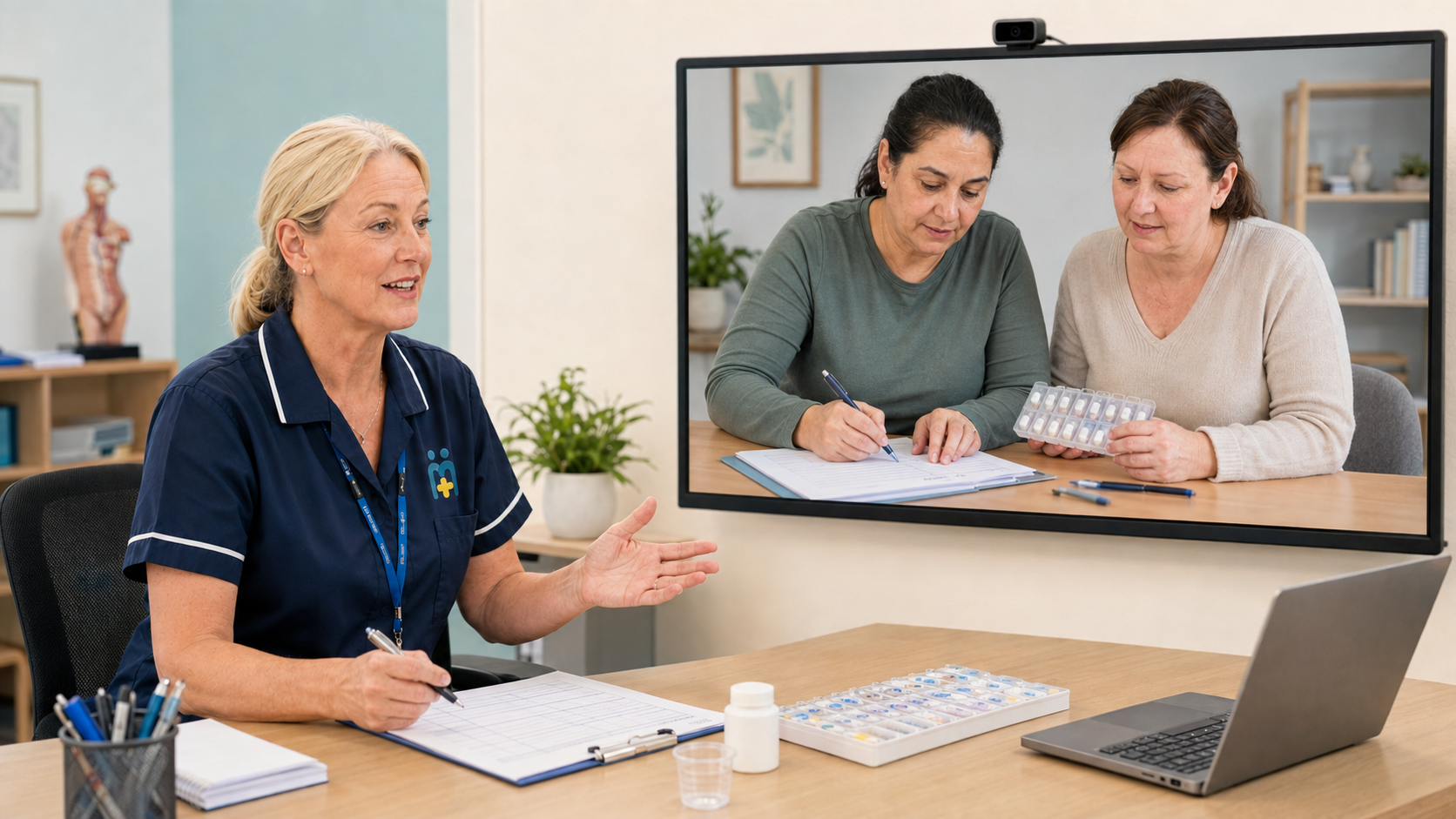 Medecs clinical instructor verifying support workers 